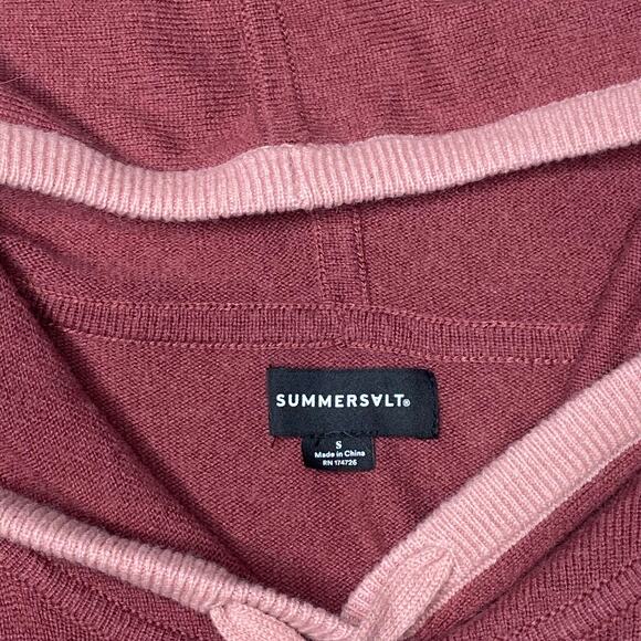Summersalt Knit Hooded Sweater Cashmere Merino Wool Pullover Cozy Lounge Flaw S - Picture 6 of 11